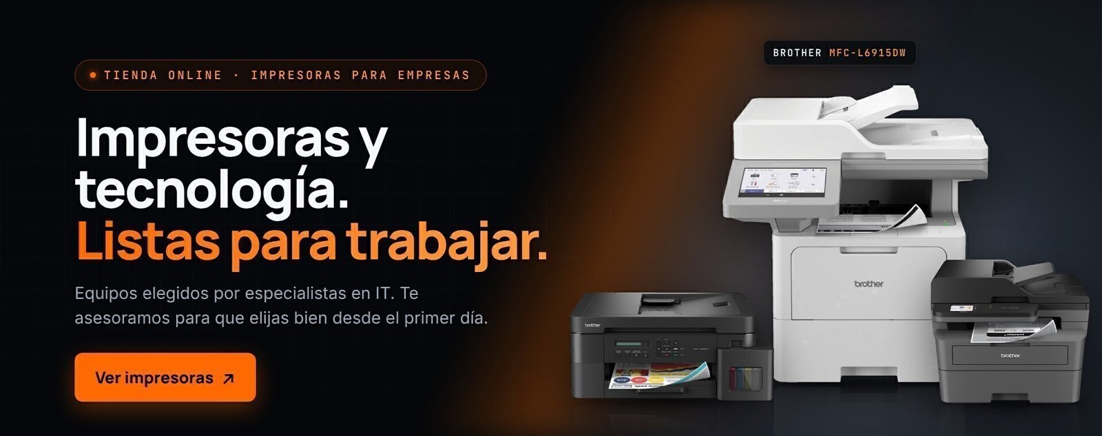 Impresoras y tecnología. Listas para trabajar.